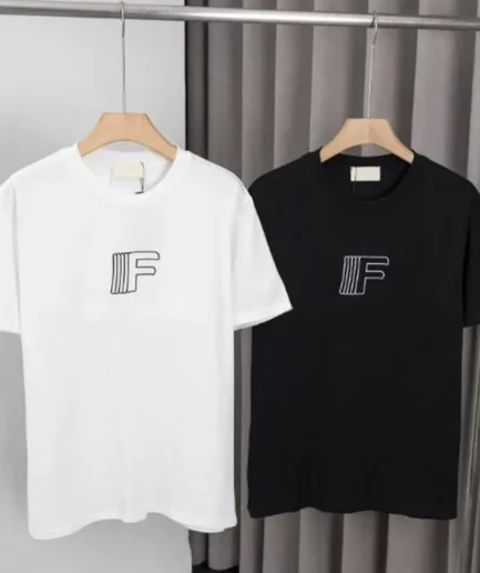 Free Shipping Summer 100% Cotton Designer T Shirts Good High  Embroidery Short Sleeve Male Tshirts Trendy Design T-shirt