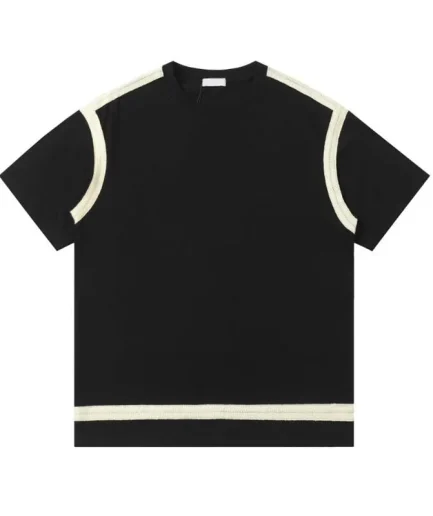 Free Shipping Luxury Designer Men's T Shirts Casual  Embroidery Black Tshirts Streetwear Hip Hop Male T-shirts