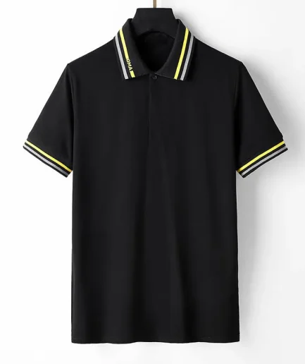Retro Summer Trendy Brand Casual High-quality  Oversized Luxury Men's Golf Polo Short-sleeved Shirt