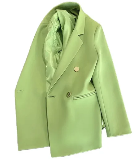 New Candy Color Women's Blazer Spring Autumn Ladies High End Temperament Long Sleeve Popular Suit Coat